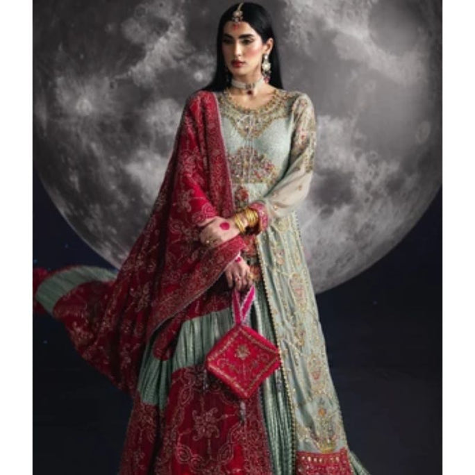 Sara Jahan SJ-1007 Rang-e-Bahar Chiffon Pastel Green 4Pc Suit