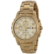Fossil FS4867 Men’s Chronograph Quartz Gold Stainless Steel Champagne Dial 45mm Watch