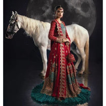 Sara Jahan AD-004 Rang-e-Bahar Chiffon Cherry Red 4Pc Suit