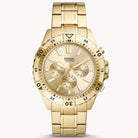 Fossil FS5772 Men’s Chronograph Quartz Stainless Steel Gold Dial 44mm Watch