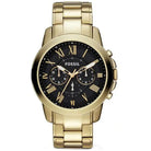 Fossil FS4815 Men’s Chronograph Quartz Gold Stainless Steel Black Dial 44mm Watch
