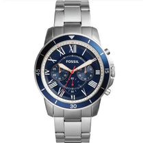 Fossil FS5238 Men’s Chronograph Quartz Silver Stainless Steel Blue Dial 44mm Watch