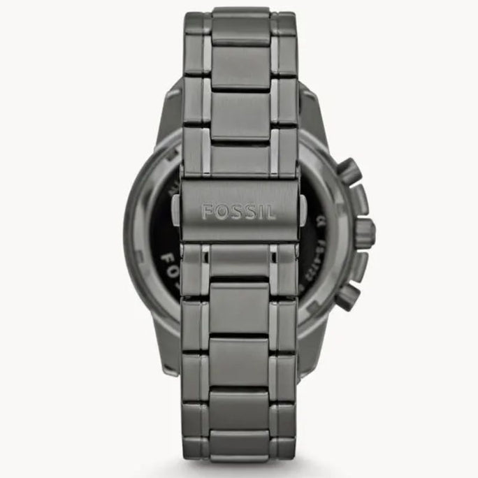 Fossil FS4721 Men’s Chronograph Quartz Grey Stainless Steel Black Dial 45mm Watch