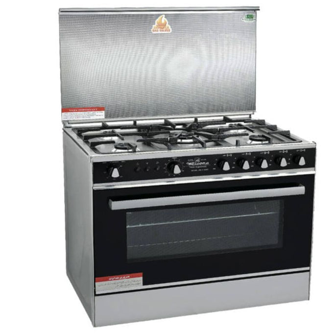 Welcome WC-1000 5 Brass Burner 34" Gas Cooking Range Stainless Steel Body