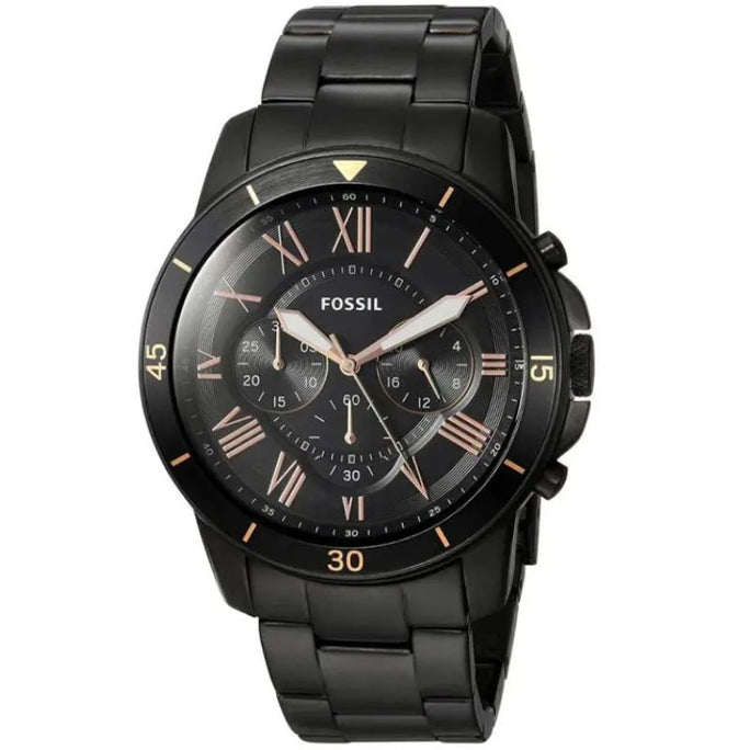 Fossil FS5374 Men’s Chronograph Quartz Black Stainless Steel Black Dial 44mm Watch