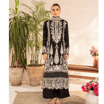 Sara Jahan komal-5 Rang-e-Bahar Georgette Chiffon Black 3Pc Suit