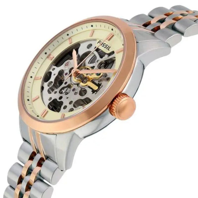 Fossil ME3075 Men’s Automatic Stainless Steel Beige Dial 40mm Watch