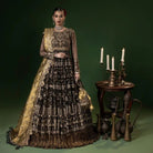 Sara Jahan mahru-5 Rang-e-Bahar Net Black 4Pc Suit