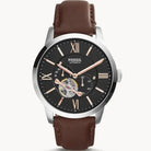 Fossil ME3061 Men’s Automatic Leather Strap Black Dial 44mm Watch