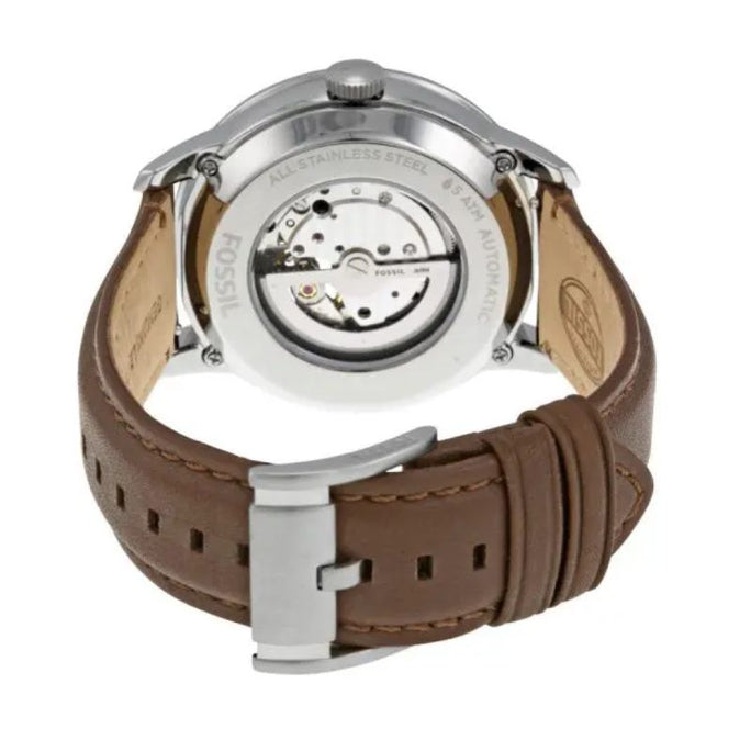 Fossil ME3061 Men’s Automatic Leather Strap Black Dial 44mm Watch