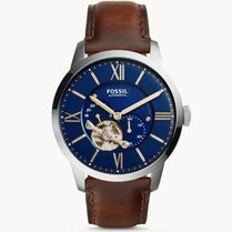 Fossil ME3110 Men’s Automatic Leather Strap Blue Dial 44mm Watch