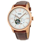 Fossil ME3105 Men’s Automatic Leather Strap Beige Dial 44mm Watch