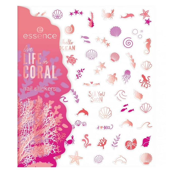 Essence Life In Coral Nail Stickers 01 (4059729486233)