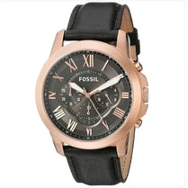 Fossil FS5085 Men’s Quartz Black Leather Strap Grey Dial 44mm Watch