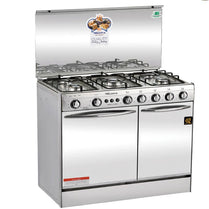Welcome WC-800 5 Burner Gas Cooking Range With Oven Stainless Steel