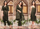 3 Pcs Silk Nighty For Women (Gown , Inner ,Trouser) / Night Suit For Girls