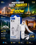 Replay RP-11 2.4A Dual USB Car Charger with Coiled Cable