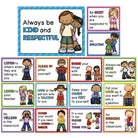 15-Piece Educational Classroom Rules Learning Cards