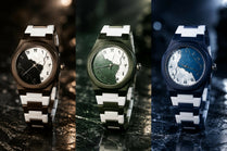 PACK OF 3 PCS Original Arabic Aura Waterproof Wrist Watch: Trending Matte Finish Luxury Timepiece for Men & Boys special Premium Arabic Aura Watch 2026 watch: Luxury Minimalist Design with Butterfly Clasp & Fiber Chain for Men