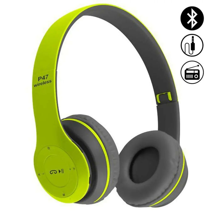 ORIGINAL IMPORTED P47 Wireless Bluetooth Head Phones Foldable, Super Bass & Multi-Color Freedom
