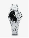 Original WHITE MARBLE Arabic Aura Waterproof Wrist Watch: Trending Matte Finish Luxury Timepiece for Men & Boys special Premium Arabic Aura Watch 2026 watch: Luxury Minimalist Design with Butterfly Clasp & Fiber Chain for Men