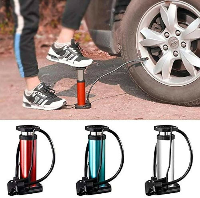 Portable Mini Foot Pump High-Pressure Bicycle, Motorcycle & Car Tire
