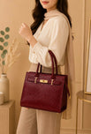 Embossed Croco Top Handle Handbag for Women - Premium Textured Shoulder & Crossbody Bag