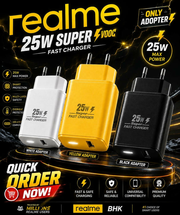 Realme 25W SuperVOOC Fast Charger Adapter
