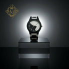 Original WHITE BLACK Arabic Aura Waterproof Wrist Watch: Trending Matte Finish Luxury Timepiece for Men & Boys special Premium Arabic Aura Watch 2026 watch: Luxury Minimalist Design with Butterfly Clasp & Fiber Chain for Men