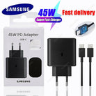Original Samsung 45W Super Fast Charger with USB-C to USB-C Cable | PD Power Adapter for Galaxy Note, S Series, Z Fold/Flip | Genuine Type C Wall Charger