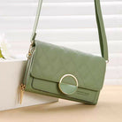 Quilted Double Zipper Crossbody Wallet Purse for Women - Multi-Card Holder Mobile Phone Shoulder Bag with Long Strap