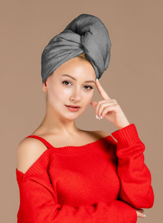 Siesta Zen Export Quality 100% Cotton Hair Wrap (Turban Towel)