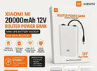 Xiaomi Mi 20000mAh 12V Router Power Bank Mini UPS