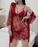 Sajiero Babydoll Lingerie - Talia - Maroon