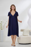Sajiero 6-Piece Pure Silk Nightwear Set - Marvella Purple