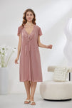Sajiero 6-Piece Pure Silk Nightwear Set - Marvella Pink