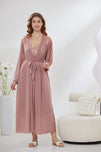 Sajiero 4-Piece Pure Silk Nightwear Set - Rosvian Pink