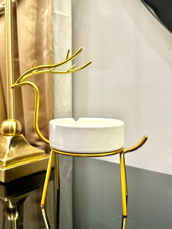 METALLIC GOLDEN STYLE ASH TRAY