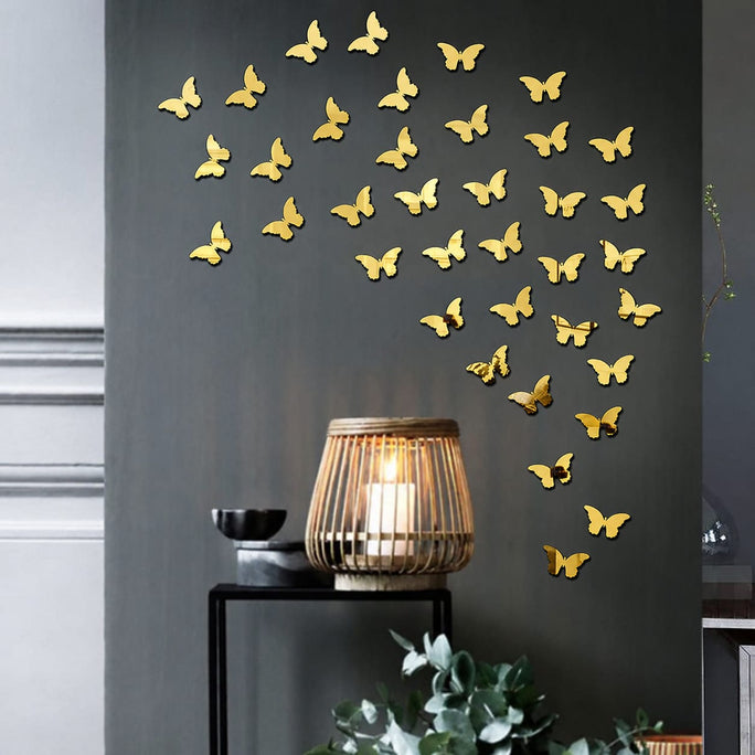 Golden Butterfly Wall Decor Set