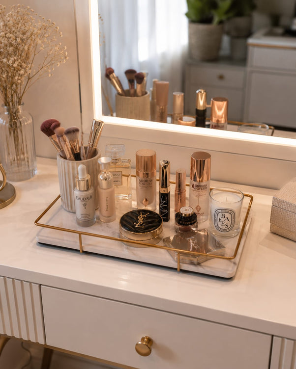 Decent Rectangle Tray Makeup Organizer – Multi-Functional Storage
