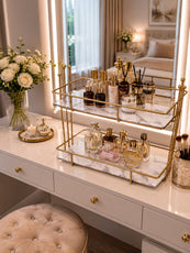 2-Tier Makeup Organizer – Multi-Functional Storage