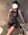 Sajiero Full Body Stocking - Black Curve