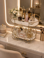 2-Tier Trolly Makeup Organizer – Multi-Functional Storage