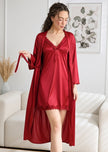Sajiero Gown Set - Sera Silk - Maroon