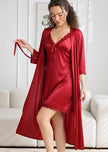 Sajiero Gown Set - Sera Silk - Maroon