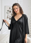 Sajiero Gown Set - Sera Silk - Black