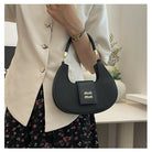 Elegant Moon Style Crescent Crossbody Bag for Women - Compact Leather Shoulder Handbag with Adjustable Long Strap