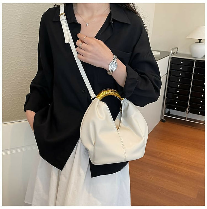 Stylish Bucket Leather Crossbody Bag for Women