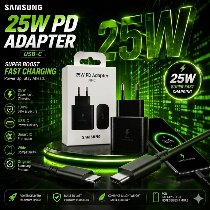 Original 25 W Ultra Fast Booster Charging PD Adaptor