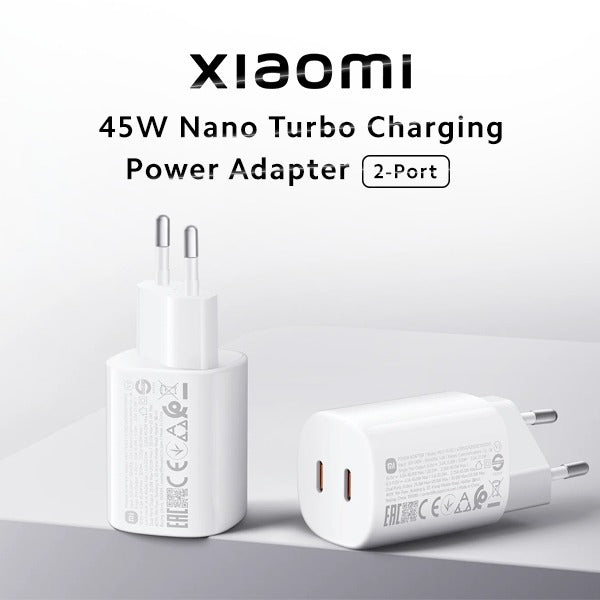 Xiaomi 45W Nano Turbo Charging Power Adapter (2-Port)